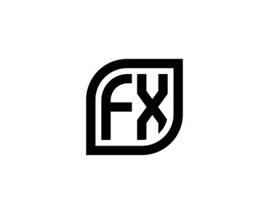 FX logo tasarım vektör şablonu. FX