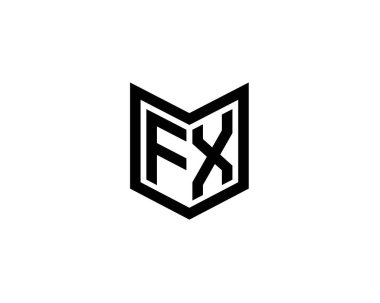 FX logo tasarım vektör şablonu. FX