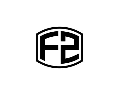 FZ logo tasarım vektör şablonu. FZ