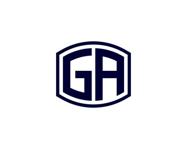 GA logo design vector template. GA clipart