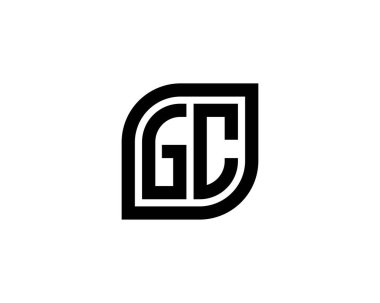GC Logo tasarım vektör şablonu. GC