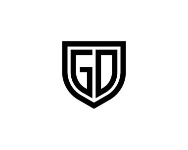 GD logo tasarım vektör şablonu. GD