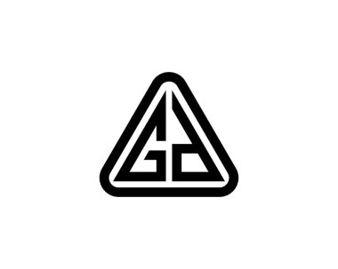 GD logo tasarım vektör şablonu. GD