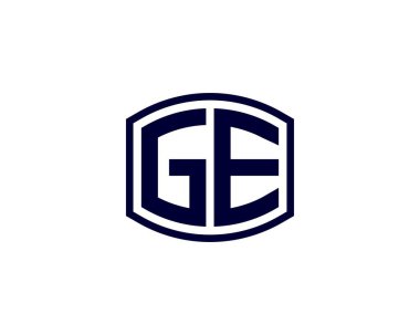 GE logo tasarım vektör şablonu. GE