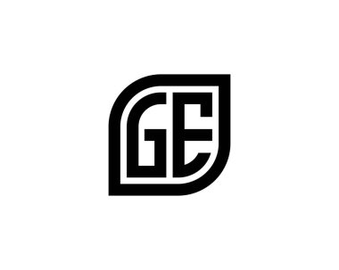 GE logo tasarım vektör şablonu. GE