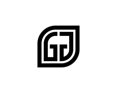 GJ logo tasarım vektör şablonu. GJ