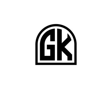 GK logo tasarım vektör şablonu. GK