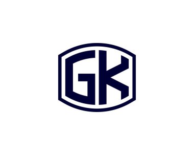 GK logo tasarım vektör şablonu. GK