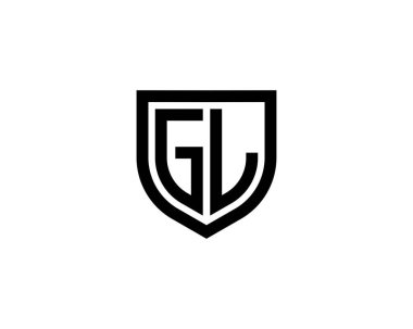 GL Logo tasarım vektör şablonu. GL