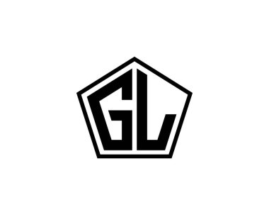 GL Logo tasarım vektör şablonu. GL