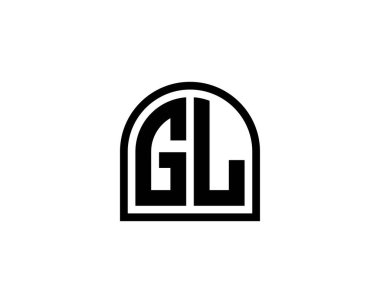 GL Logo tasarım vektör şablonu. GL
