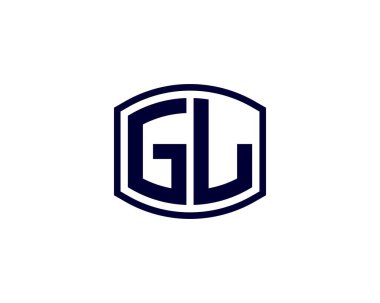 GL Logo tasarım vektör şablonu. GL