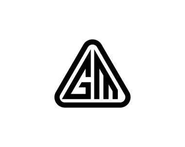 GM logo tasarım vektör şablonu. GM
