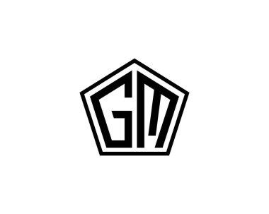 GM logo tasarım vektör şablonu. GM