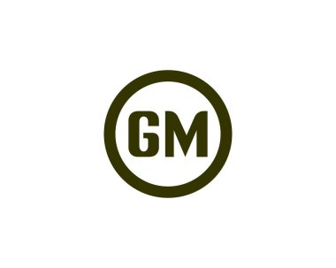 GM logo tasarım vektör şablonu. GM