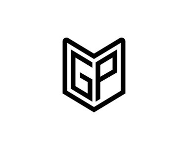GP logo tasarım vektör şablonu. GP