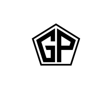 GP logo tasarım vektör şablonu. GP