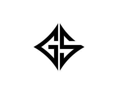 GS logo tasarım vektör şablonu. GS