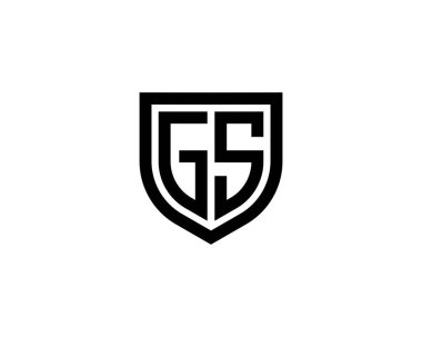 GS logo tasarım vektör şablonu. GS