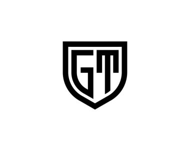 GT Logo tasarım vektör şablonu. GT