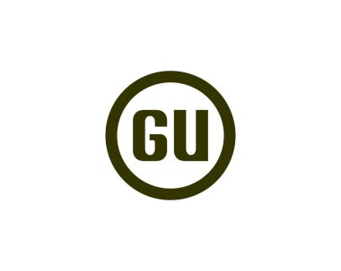GU logo tasarım vektör şablonu. GU