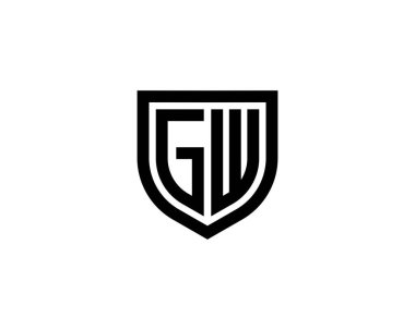 GW logo design vector template. GW clipart