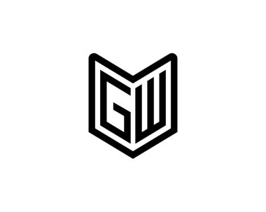 GW logo tasarım vektör şablonu. GW