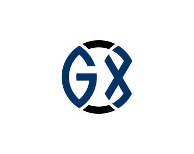 GX Logo tasarım vektör şablonu. GX