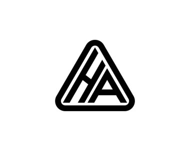 HA logo tasarım vektör şablonu. HA