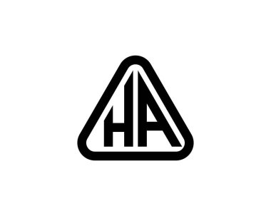 HA logo tasarım vektör şablonu. HA