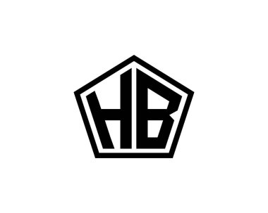 HB Logo tasarım vektör şablonu. HB