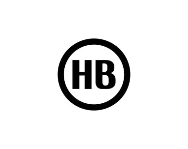HB Logo tasarım vektör şablonu. HB