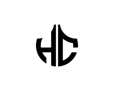 HC Logo tasarım vektör şablonu. HC