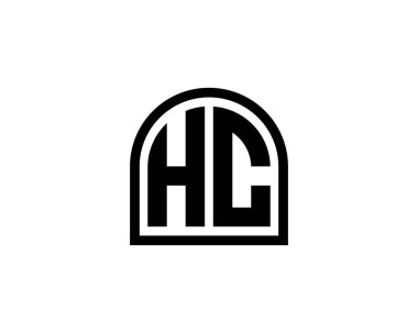 HC Logo tasarım vektör şablonu. HC