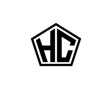 HC Logo tasarım vektör şablonu. HC