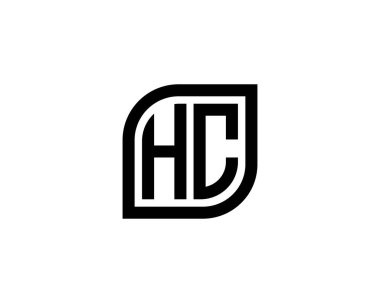 HC Logo tasarım vektör şablonu. HC