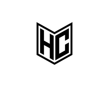 HC Logo tasarım vektör şablonu. HC