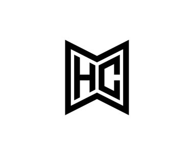 HC Logo tasarım vektör şablonu. HC