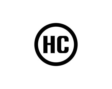 HC Logo tasarım vektör şablonu. HC