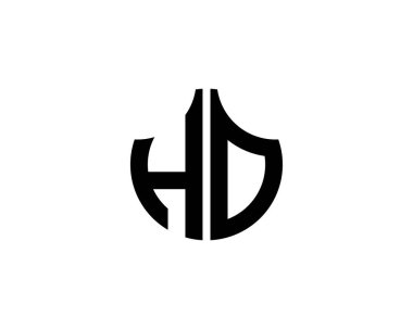HD logo tasarım vektör şablonu. HD