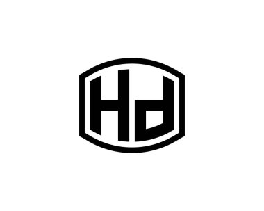 HD logo tasarım vektör şablonu. HD