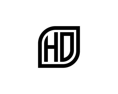 HD logo tasarım vektör şablonu. HD