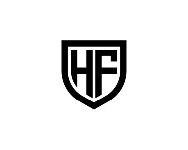 HF logo tasarım vektör şablonu. HF