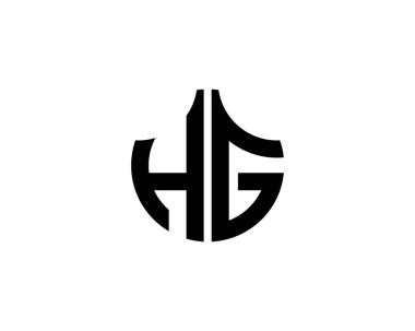 HG logo tasarım vektör şablonu. HG