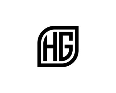 HG logo tasarım vektör şablonu. HG