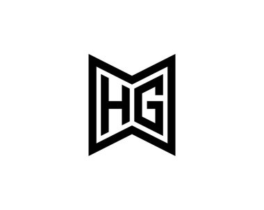 HG logo tasarım vektör şablonu. HG