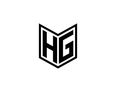 HG logo tasarım vektör şablonu. HG