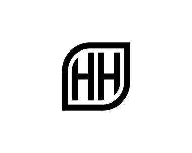 HH logo tasarım vektör şablonu. HH