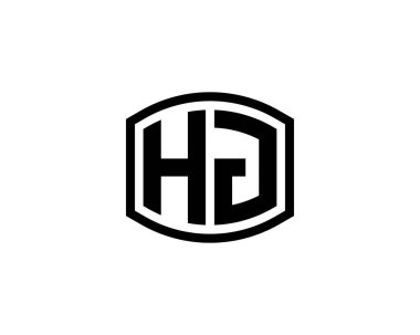 HJ logo tasarım vektör şablonu. HJ