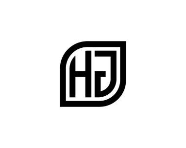 HJ logo tasarım vektör şablonu. HJ